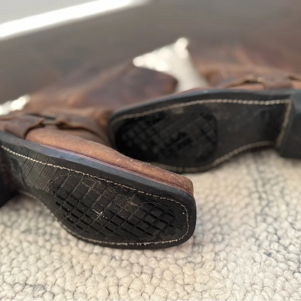 Frye Brown Leather Heeled Boots - Picture 6 of 7